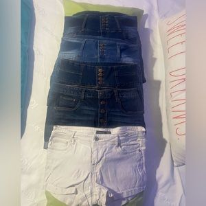 Shorts, jean, 5 pair, various brands. GoGoStar, Vince Blue, Dollhouse, Levi’s.